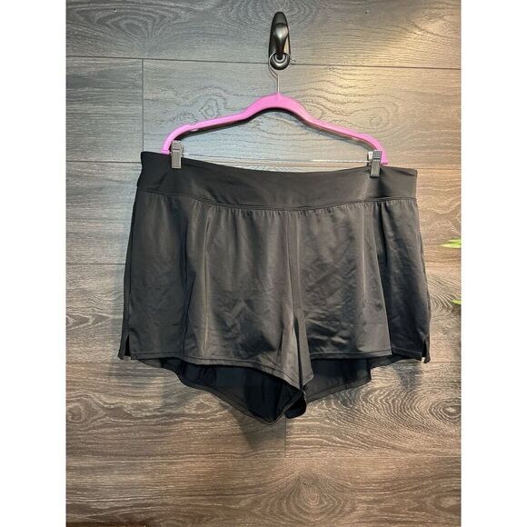 Swim Solutions Plus Size Swim Shorts, Style 525044X, Black, 24W,  MSRP $64. NWT! - Picture 3 of 5